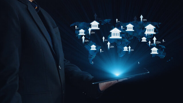 Online banking and digital banking innovation combining finance and technology, optimizing online banking systems, mobile banking services, and fintech for seamless experience. Elide