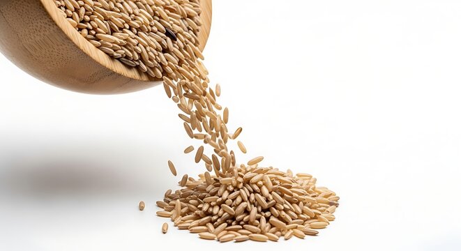 Pouring Brown Rice