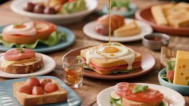 Toast bread honey animation 