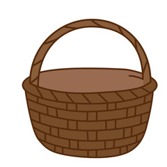 Gathering Basket Illustration – Simple Minimalist Woven Basket Design
