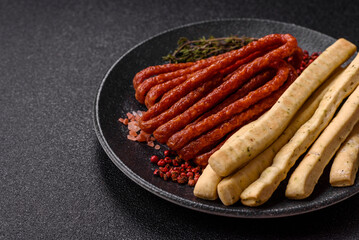 Grissini breadsticks, an Italian wheat pastry, are a great lunch snack. Grissini breadsticks