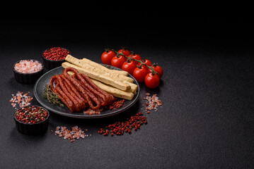 Grissini breadsticks, an Italian wheat pastry, are a great lunch snack. Grissini breadsticks
