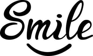 Smile, lettering
