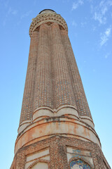 Minaret of Alaaddin Mosque in Antalya, Turkey. Yivli Minare