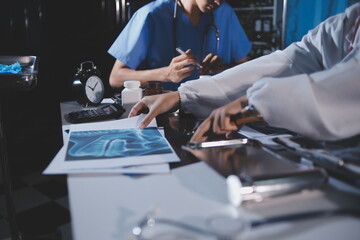 Doctors are meeting at the hospital to discuss treatment options and share experiences with colleagues.