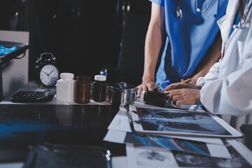 Doctors are meeting at the hospital to discuss treatment options and share experiences with colleagues.