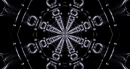 Tunnel video loop creates vibrant visual experience with seamless motion in colorful patterns and dynamic shapes