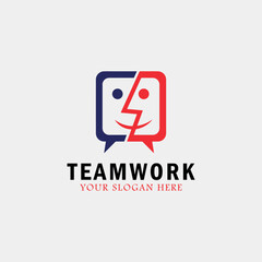 teamwork logo design vector