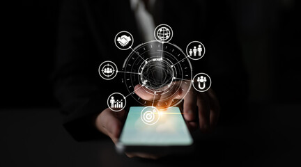 Concept of target group strategy optimizes digital marketing. This approach focuses on specific target group demographics, enhancing campaigns for effective reach and engagement. Entice