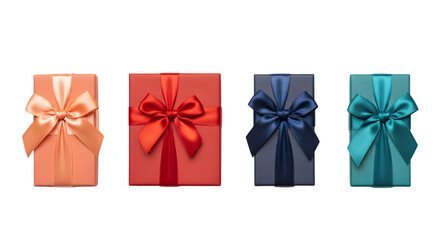 Colorful gift boxes with beautiful satin bows are perfect for birthdays, holidays, and special occasions with heartfelt sentiments