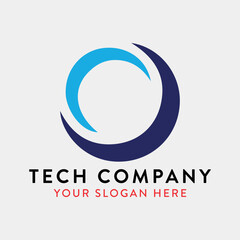 tech home techno logo design vector