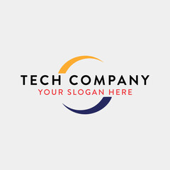 tech home techno logo design vector
