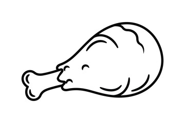 A simple silhouette vector of a chicken art 