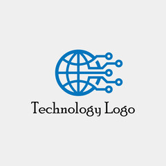 tech logo design vector