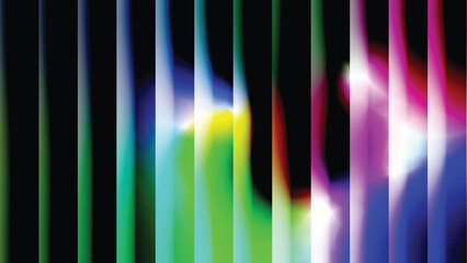 Vertical light bars with colorful glowing effects forming a modern technological background on a dark backdrop