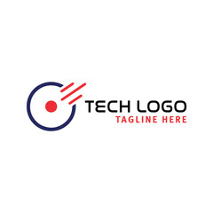 tech logo design vector