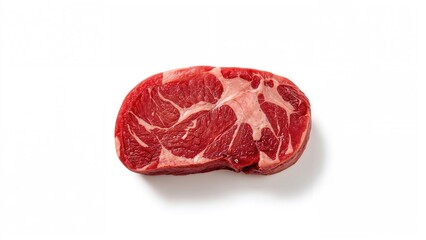 Fototapeta premium Raw meat, beef steak, fresh meat cut, protein food, and healthy diet.
