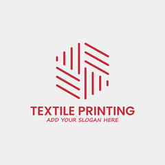 textile print logo design vector