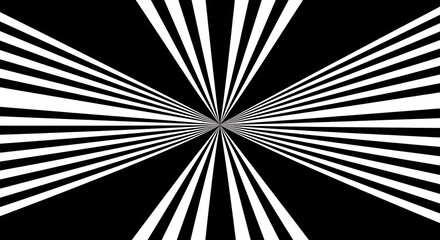Fototapeta premium Abstract black and white radial lines pattern
