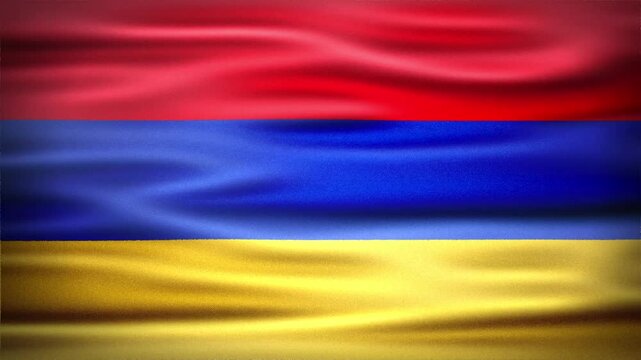 Wavy Flag of ARMENIA Animation, Short Looping Video of National Symbol
