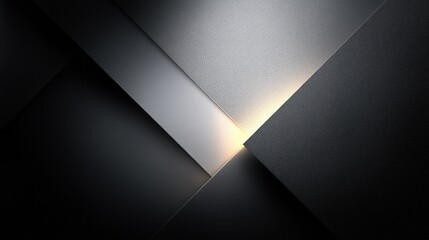 Abstract geometric surfaces with grainy texture and radiant light at the intersection.