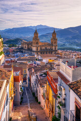 View of the Jaen Cathedral in Andalusia.