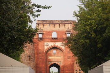 OLD FORT Historic Fort Entrance with Red Sandstone Architecture