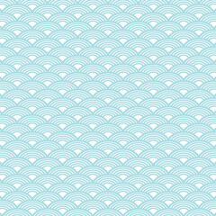 Light blue auspicious cloud vector background pattern. Seamless geometric pattern with circles