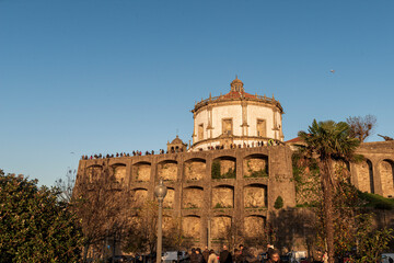 Naklejka premium Oporto Monasterio de la Sierra del Pilar, Porto Monastery of Serra do Pilar, Kloster Serra do Pilar in Porto, ポルト セラ・ド・ピラール修道院, Monastère de la Serra do Pilar à Porto, Mosteiro da Serra do Pilar no Po