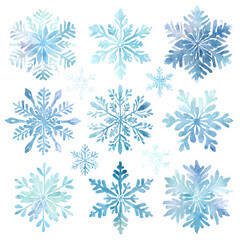 set of snowflakes