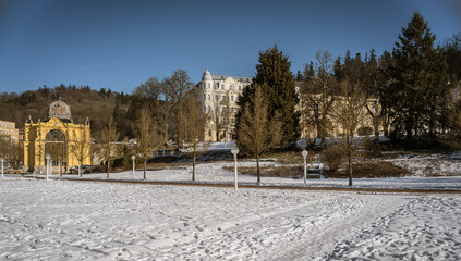 Winterlicher Kurpark Marienbad
