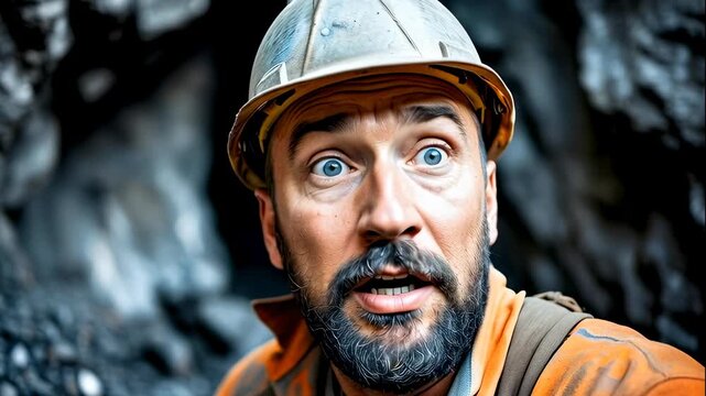 Miner gasps in awe at surprising find deep within cave.