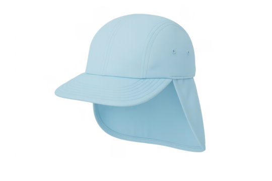 Light blue sun protection legionnaire cap with neck flap