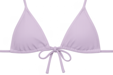 Purple triangle string bikini top swimwear design