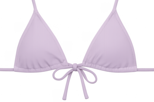 Purple triangle string bikini top swimwear design