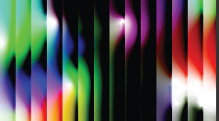 Dynamic spectrum of colorful gradient bands with soft light effects for modern visual backgrounds