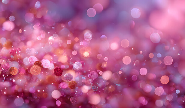 AI-Generated Image Of Pink Christmas Bokeh Backgroun