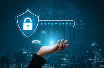 A concept of advanced network security. This system combines password protection with biometric fingerprint authentication and cloud data verification for secure access. Fermion