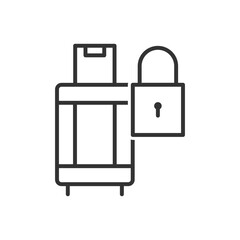 Luggage Security Lock Icon
