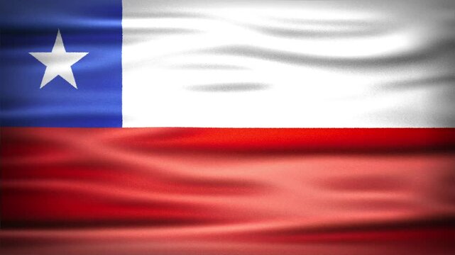 Wavy Flag of CHILE Animation, Short Looping Video of National Symbol