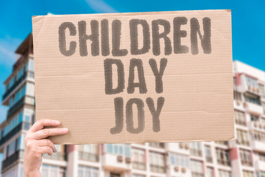 "Children Day Joy" Global observance celebrates youth growth. CHILDREN. DAY. JOY. GLOBAL. YOUTH.