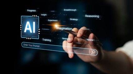 A concept of cognitive AI that highlights its creative and strategic processes. The system uses...