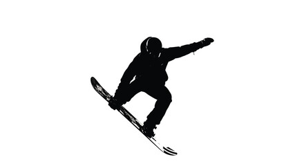 Snowboarder mid air action snowboarding jump