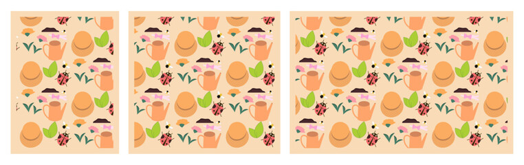 Editable spring season special elements pattern colored for food wrapping flyer, gift card ,gift wrapping paper and more