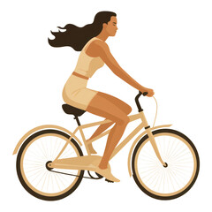 Obraz premium PNG Woman riding bicycle vehicle cycling sports.