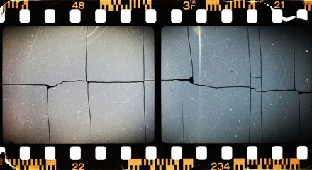 Vintage Old Film Strip with Grunge Texture