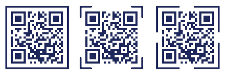 Fototapeta premium Simple digital scanning. mobile phone, barcode, qr code, scan me, scan now, scan here, black and white minimalist. Mobile payment icon set. containing access control, digital transaction, QR code scan
