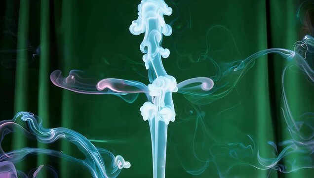 A clean 4K green screen clip showcases light wisps of drifting smoke perfect for adding mysterious atmospheric or dramatic effects to motion graphics compositing projects or cinematic overlays