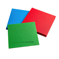 Three colorful squares