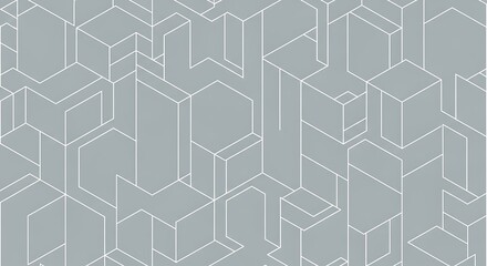 Abstract geometric pattern of isometric cubes